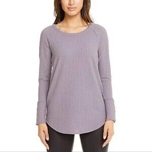 Chaser Purple Waffle Knit Long Sleeve Medium
